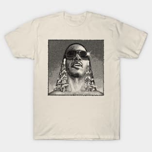 Stevie Wonder Pencil Art T-Shirt